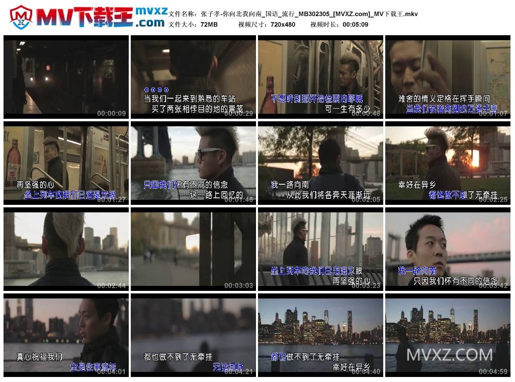 张子孝-你向北我向南_国语_流行_MB302305